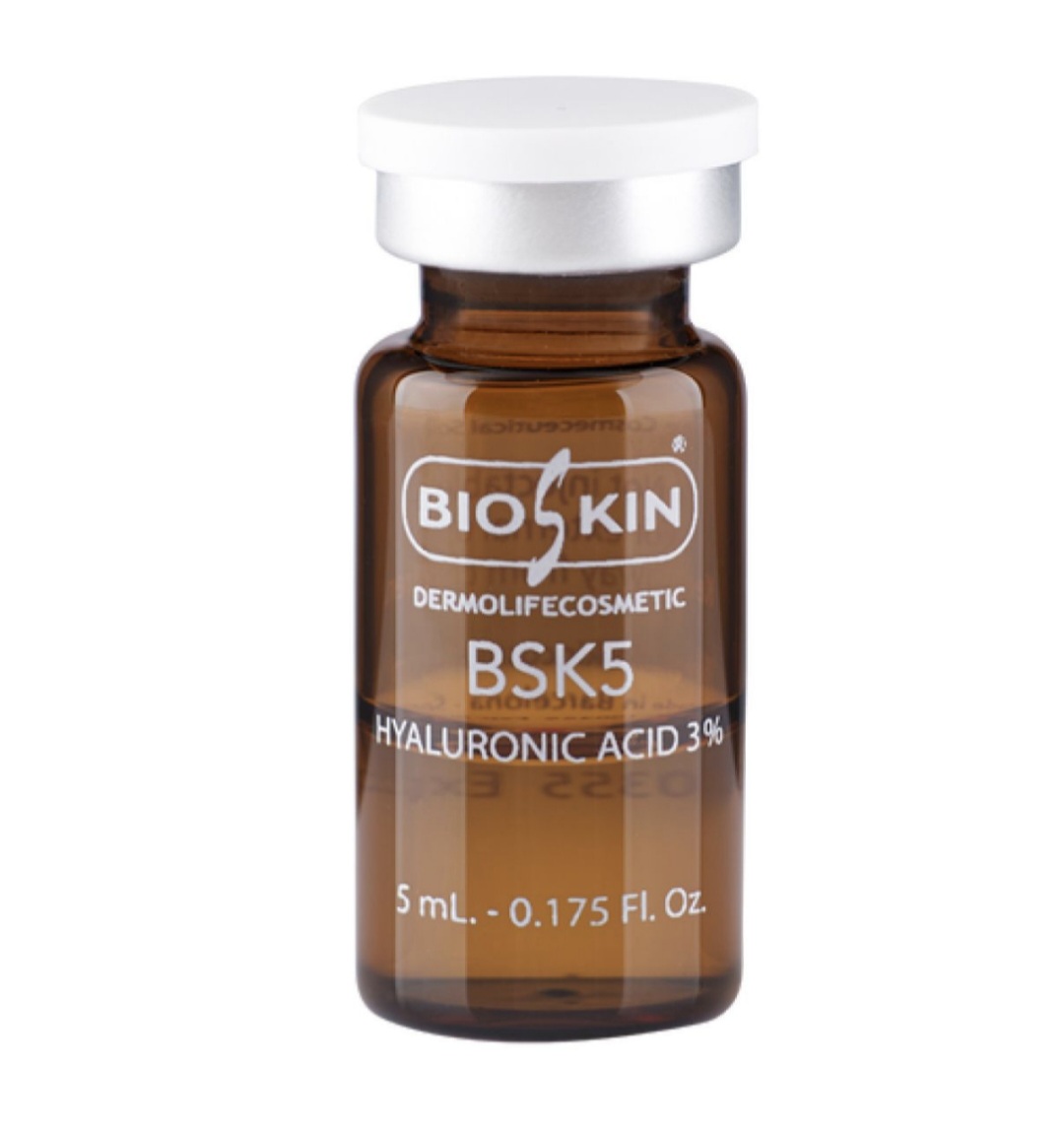 کوکتل هیالورونیک اسید برند بایو اسکین ۵ میل Bioskin Hyaluronic acid جوانسازی پرکننده حجم دهنده آبرسانی لیفتینگ